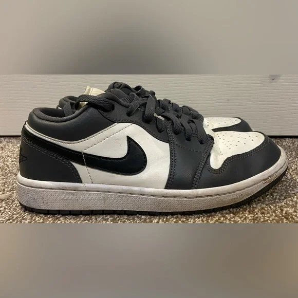 Nike Air Jordan 1 Low Shoes 'Dark Gray' Sail White DC0774-102 Womens Size 7.5 - Picture 4 of 7